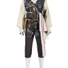 Pirates of the Caribbean Captain Jack Sparrow Cosplay Costume | Movie Outfit