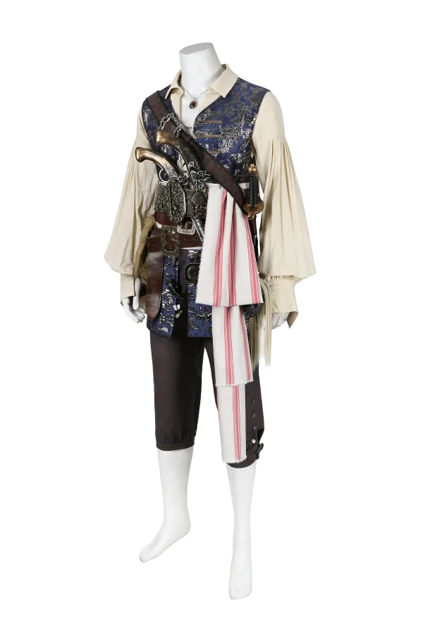 Pirates of the Caribbean Captain Jack Sparrow Cosplay Costume | Movie Outfit