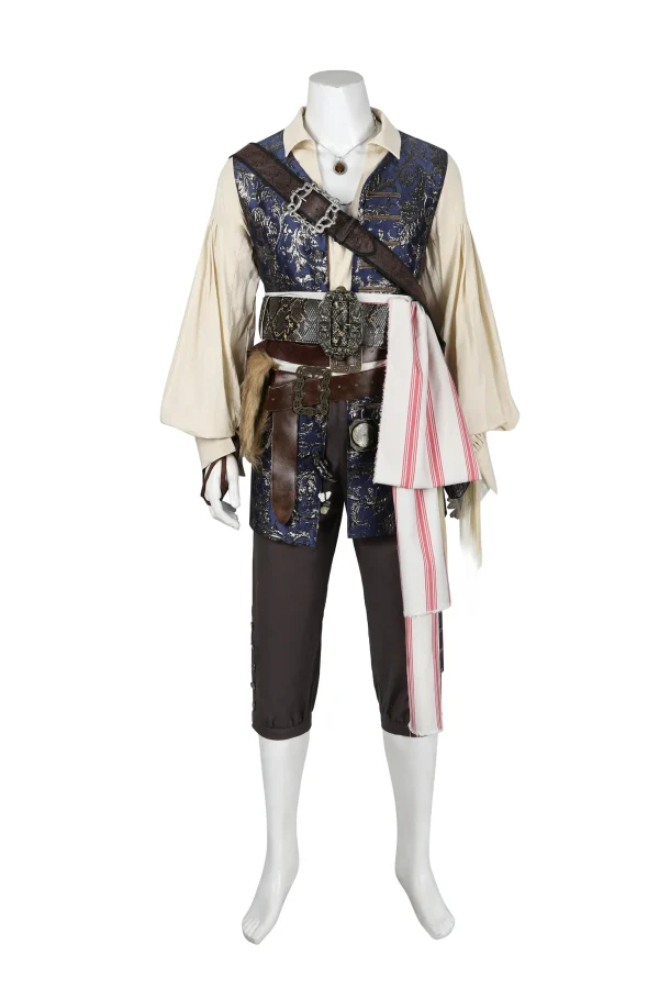 Pirates of the Caribbean Captain Jack Sparrow Cosplay Costume | Movie Outfit