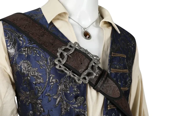 Pirates of the Caribbean Captain Jack Sparrow Cosplay Costume | Movie Outfit