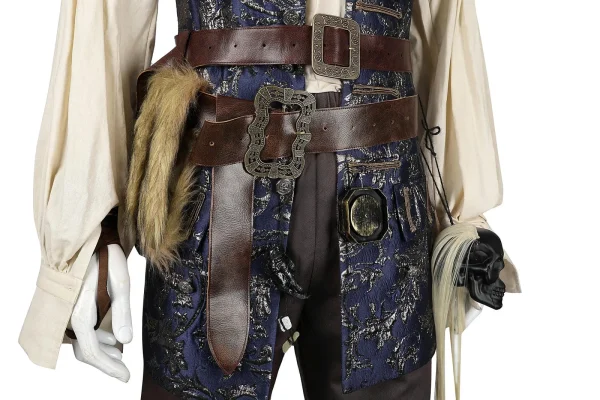 Pirates of the Caribbean Captain Jack Sparrow Cosplay Costume | Movie Outfit