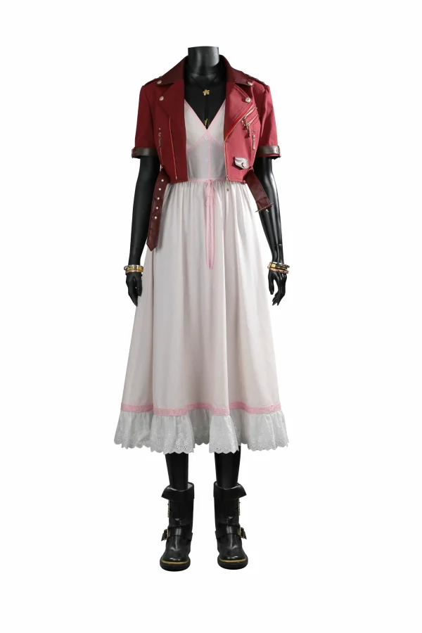 Final Fantasy VII Rebirth Aerith Gainsborough Cosplay Costume | Game Outfit