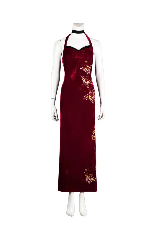 Resident Evil 4 Remake Ada Wong Cheongsam V2 Cosplay Costume | Game Outfit