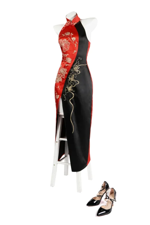 Resident Evil 4 Remake Ada Wong Cheongsam Cosplay Costume | Game Outfit