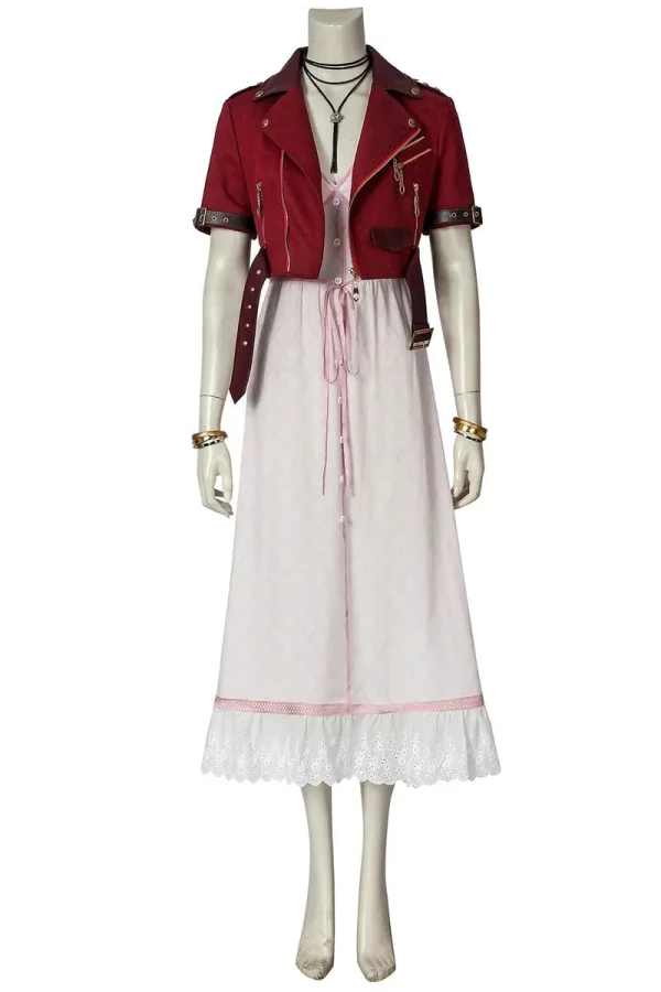 Final Fantasy VII Aerith Gainsborough Cosplay Costume | Game Outfit