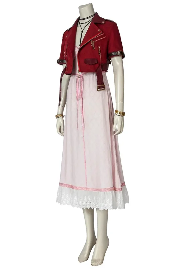 Final Fantasy VII Aerith Gainsborough Cosplay Costume | Game Outfit