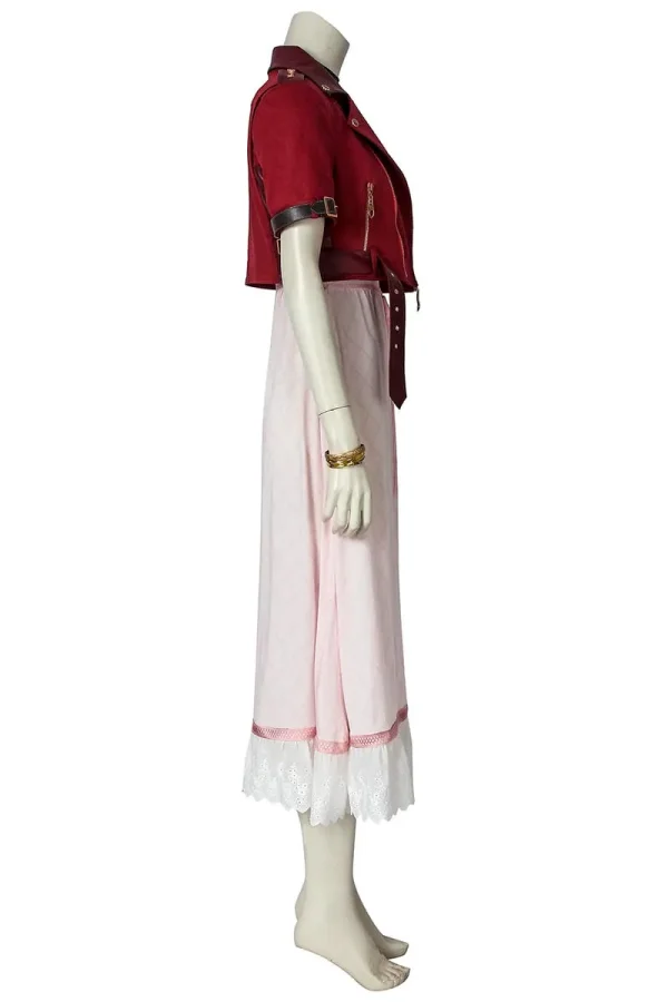 Final Fantasy VII Aerith Gainsborough Cosplay Costume | Game Outfit