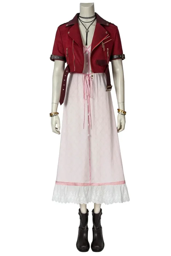 Final Fantasy VII Aerith Gainsborough Cosplay Costume | Game Outfit