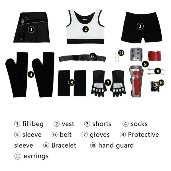 Final Fantasy VII Rebirth Tifa Lockhart Cosplay Costume | Game Outfit