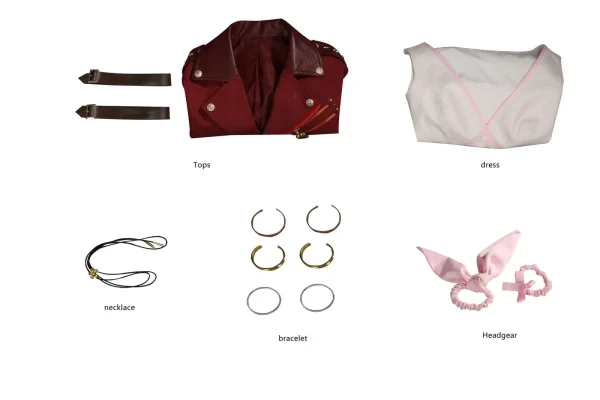 Final Fantasy VII Rebirth Aerith Gainsborough Cosplay Costume | Game Outfit