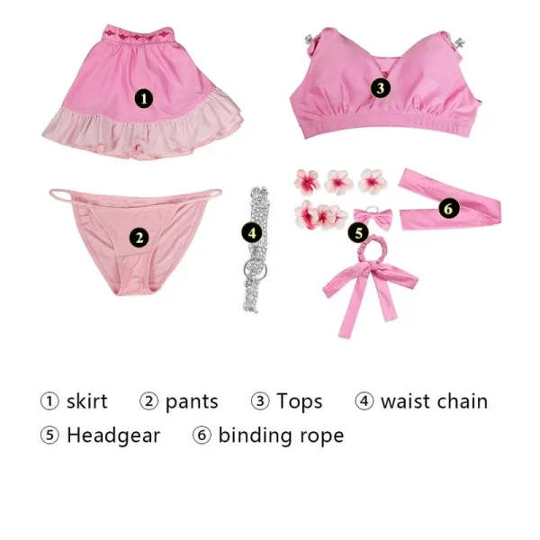 Final Fantasy VII Rebirth Aerith Gainsborough Swimwear Cosplay Costume | Game Outfit