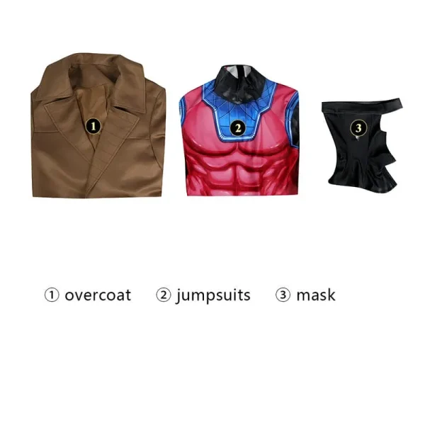 X-Men '97 Gambit Remy Etienne LeBeau Cosplay Costume | Animated Series Outfit