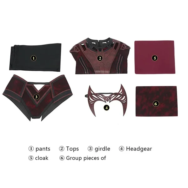 Doctor Strange in the Multiverse of Madness Wanda Scarlet Witch Cosplay Costume | Movie Outfit