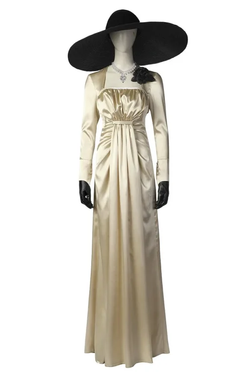 Resident Evil Village Lady Dimitrescu Cosplay Costume | Game Outfit