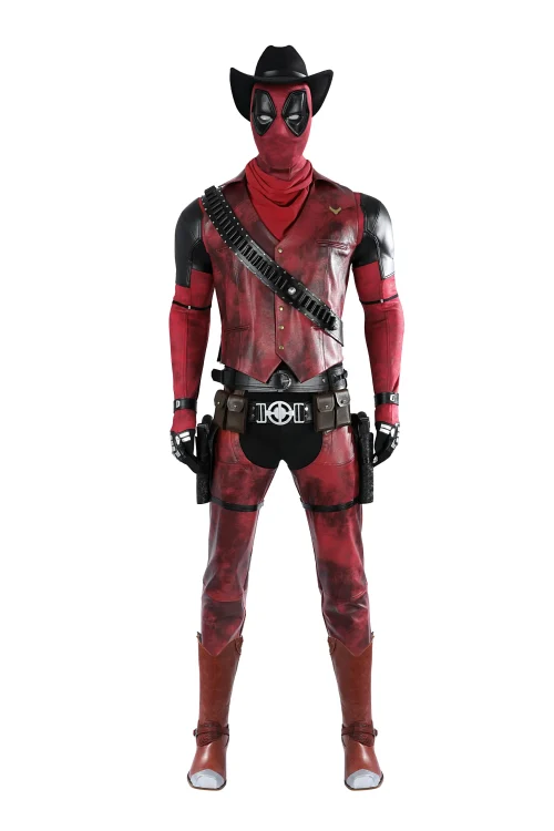 Deadpool & Wolverine Cowboy Deadpool Cosplay Costume | Movie Outfit