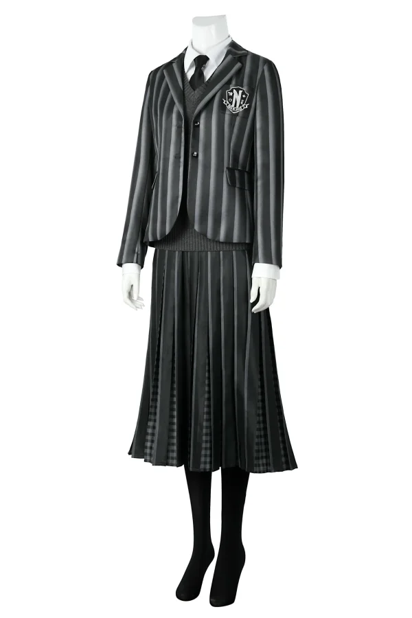 Wednesday Season 2 Wednesday Addams Nevermore Academy Uniform Cosplay Costume | TV Series Outfit