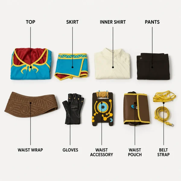 The Legend of Zelda: Breath of the Wild Princess Zelda Cosplay Costume | Game Outfit