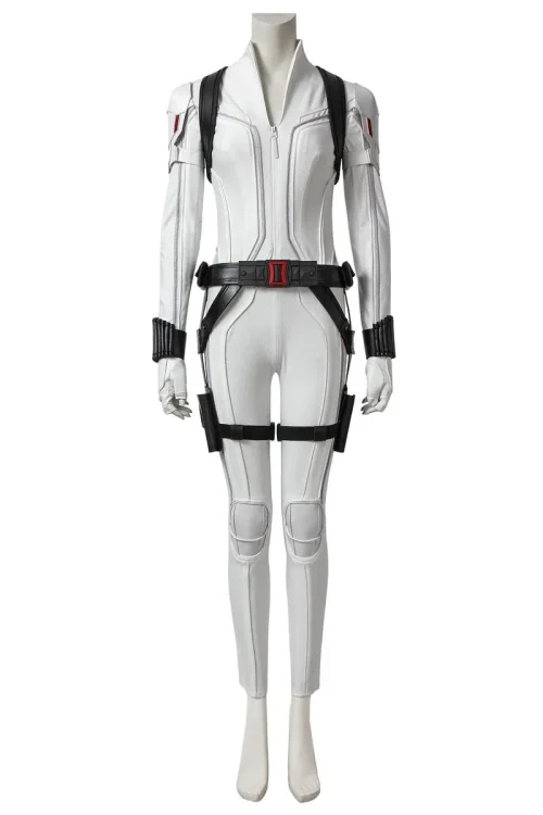 Black Widow Natasha Romanoff White Suit Cosplay Costume | Hero Outfit