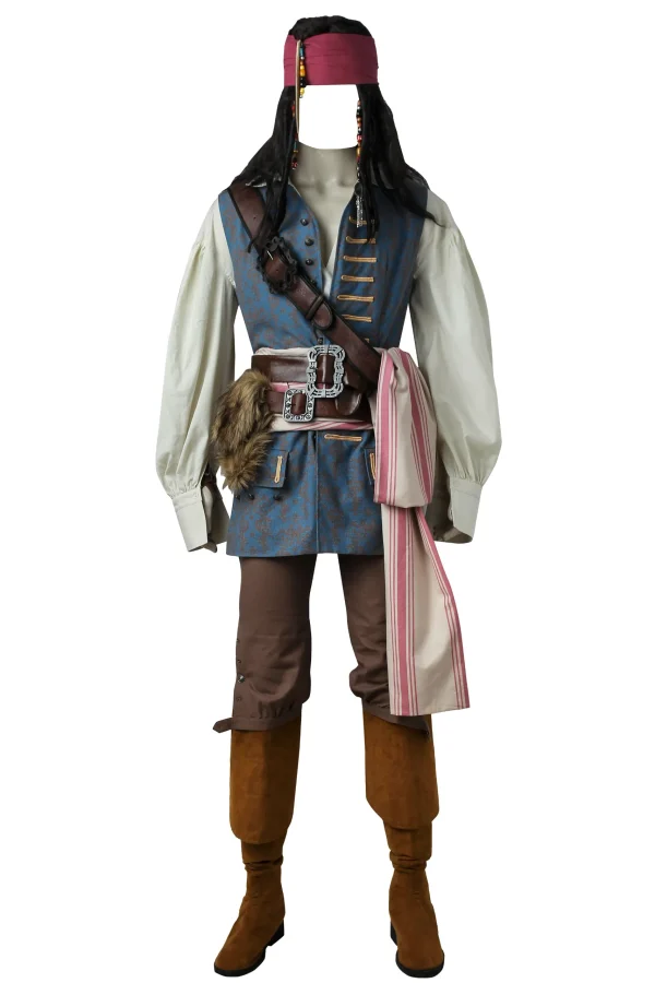 Pirates of the Caribbean: Dead Men Tell No Tales Captain Jack Sparrow Cosplay Costume | Movie Outfit