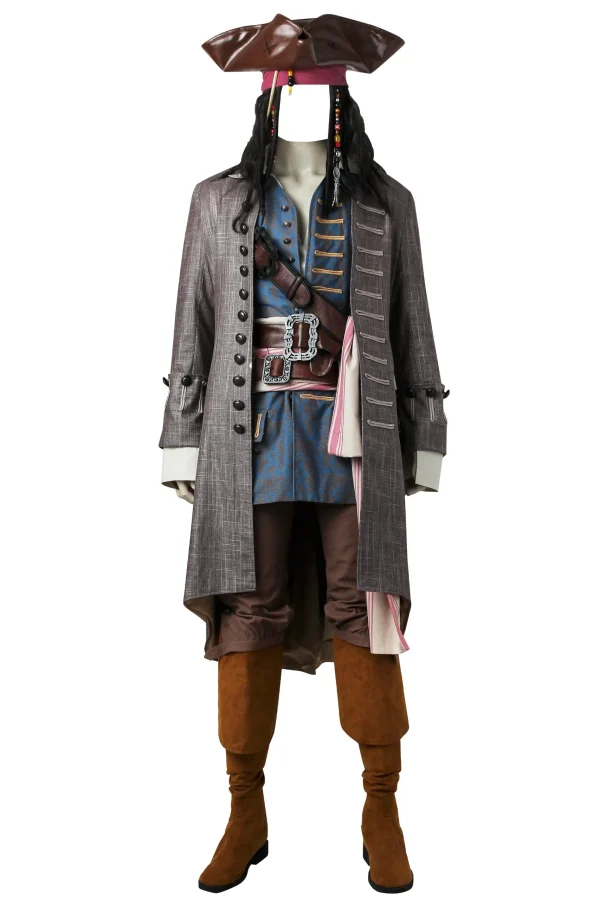 Pirates of the Caribbean: Dead Men Tell No Tales Captain Jack Sparrow Cosplay Costume | Movie Outfit