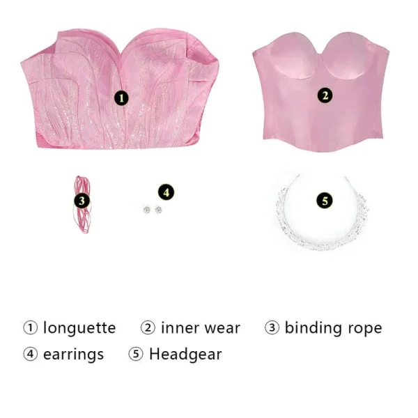 Wicked Glinda Cosplay Costume | Movie Outfit
