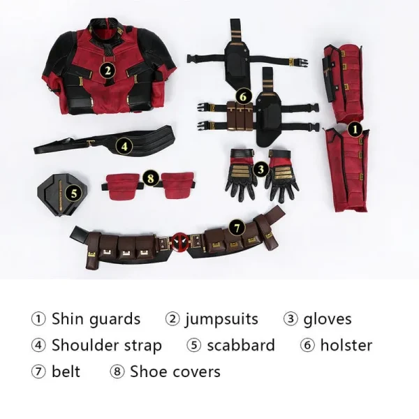 Deadpool & Wolverine Kids Deadpool Wade Wilson Cosplay Costume | Movie Outfit