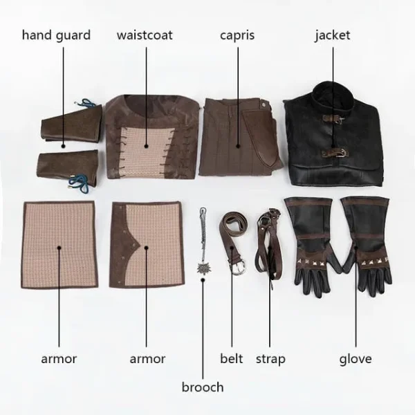 The Witcher 3: Wild Hunt Geralt of Rivia Cosplay Costume | Game Outfit