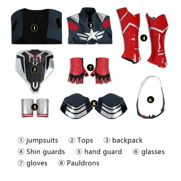 Captain America: Brave New World Captain America Cosplay Costume | Hero Outfit