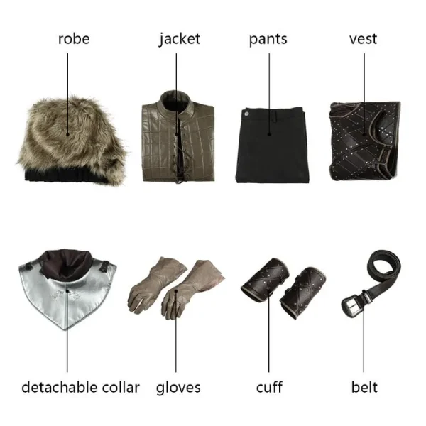 Game of Thrones Season 8 Jon Snow Cosplay Costume | TV Series Outfit