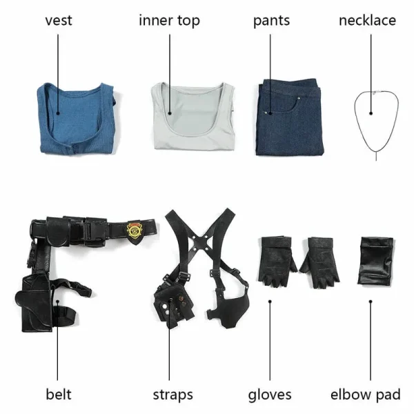 Resident Evil 3 Remake Jill Valentine Cosplay Costume | Game Outfit
