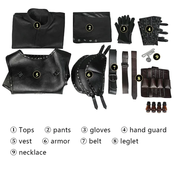 The Witcher (2019) Season 2 Geralt of Rivia Cosplay Costume | TV Series Outfit
