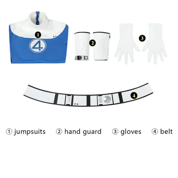 The Fantastic Four: First Steps Invisible Woman Sue Storm Richards Cosplay Costume | Movie Outfit